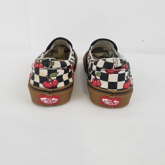 VANS Checkerboard Cherries Slip On Shoes - Picture 3 of 8
